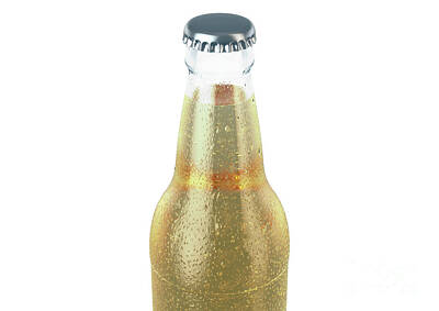 Beer Digital Art - Alcohol Bottled Product With Condensation by Allan Swart