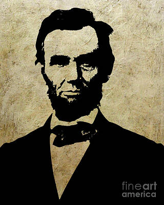 Politicians Digital Art - Abraham Lincoln by Edit Voros
