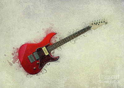 Jazz Digital Art - Electric Guitar by Ian Mitchell