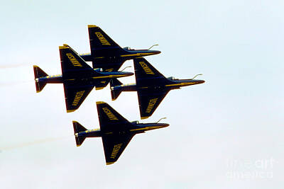 Macaroons - A-4F Skyhawk Blue Angels in a Diamond Formation by Wernher Krutein