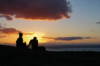 Frederic Remington - A couple at sunset in Edinburgh, Scotland. by George Afostovremea