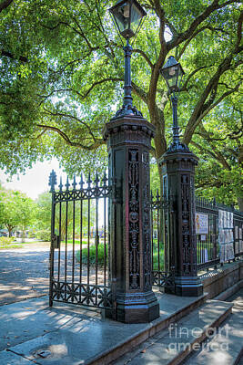 Dragons - A Glimpse of the Gates of Jackson Square New Orleans by Kathleen K Parker