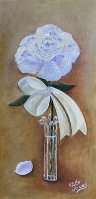 Roses Paintings - A Rose From My Daughter by Judy Jones