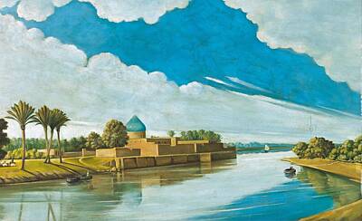 Minimalist Movie Posters 2 - Abdul Qadir al-Rassam - River Scene on the Banks of the Tigris  1920  by Celestial Images