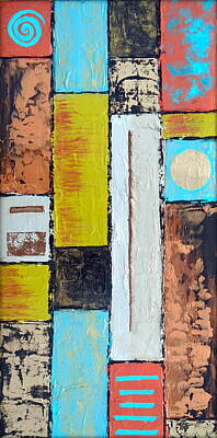 Route 66 - Abstract Color Blocks  by Holly Anderson