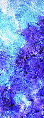 Abstract Royalty-Free and Rights-Managed Images - Abstract Cool Frosted Watercolor I by Irina Sztukowski