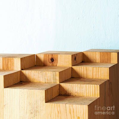 Chiaroscuro And Caravaggio - Abstract Geometric Wood by THP Creative