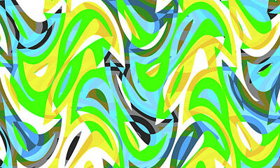 Airplane Paintings Royalty Free Images - Abstract Waves Painting 002864 Royalty-Free Image by CarsToon Concept