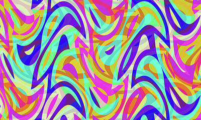 The American Diner Royalty Free Images - Abstract Waves Painting 002921 Royalty-Free Image by CarsToon Concept