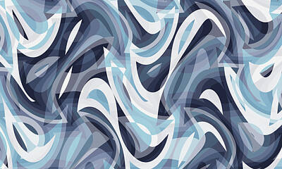 Safari - Abstract Waves Painting 003797 by CarsToon Concept