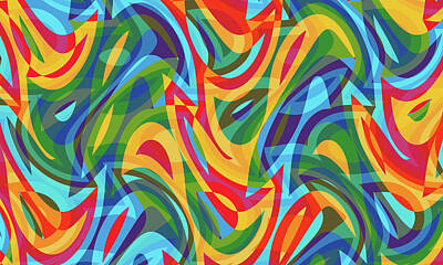 Kids Cartoons - Abstract Waves Painting 004166 by CarsToon Concept