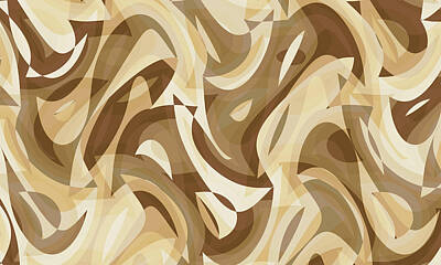 On Trend Breakfast - Abstract Waves Painting 00456 by CarsToon Concept