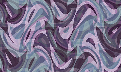 Digital Art Royalty Free Images - Abstract Waves Painting 004942 Royalty-Free Image by CarsToon Concept