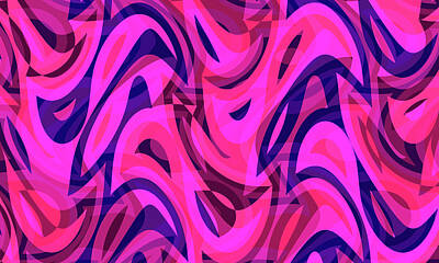 Digital Art Rights Managed Images - Abstract Waves Painting 005789 Royalty-Free Image by CarsToon Concept