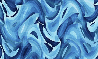 Valentines Day - Abstract Waves Painting 005990 by CarsToon Concept