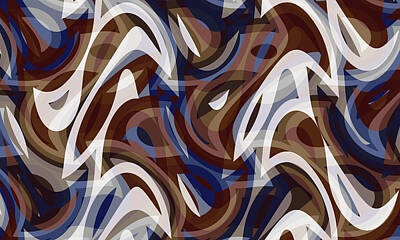 Temples - Abstract Waves Painting 006752 by CarsToon Concept