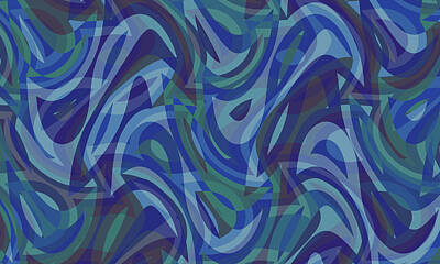 Pbs Kids - Abstract Waves Painting 007076 by CarsToon Concept