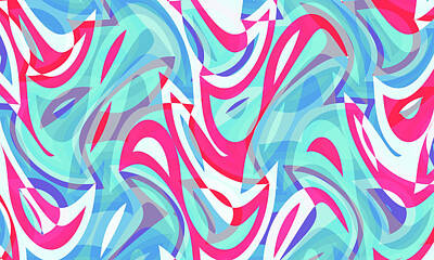 Staff Picks - Abstract Waves Painting 007277 by CarsToon Concept