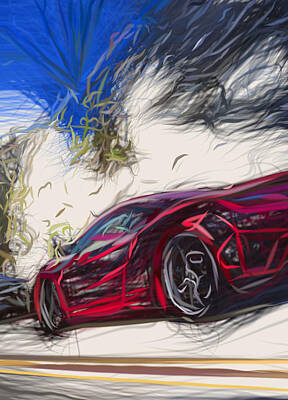 Target Threshold Watercolor - Acura Nsx 21458 by CarsToon Concept