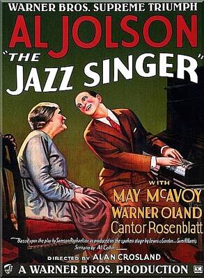 Jazz Royalty-Free and Rights-Managed Images - The Jazz Singer 1927 by Teresa Trotter