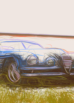 Sports Digital Art - Alfa Romeo 6c  23467 by CarsToon Concept