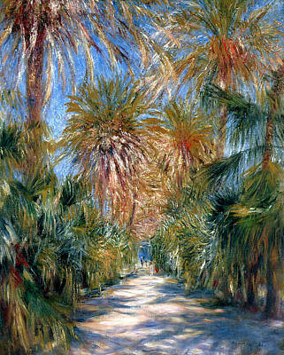 Starchips Poststamps - Algiers  the Garden of Essai 1881 by Pierre Auguste Renoir