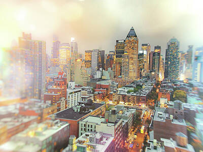 City Scenes Royalty-Free and Rights-Managed Images - All Those Lights - New York City by Vivienne Gucwa