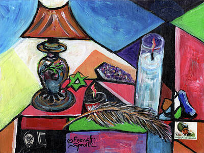 Wine Mixed Media - Alter of a Mystic by Everett Spruill