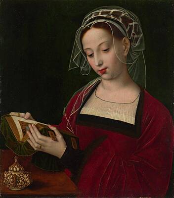 Western Buffalo Royalty Free Images - Ambrosius Benson  c.1495-1550  - The Magdalen Reading Royalty-Free Image by Celestial Images