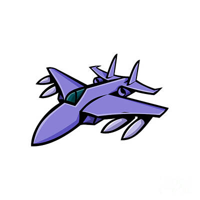 Target Eclectic Nature - American Jet Fighter Mascot by Aloysius Patrimonio