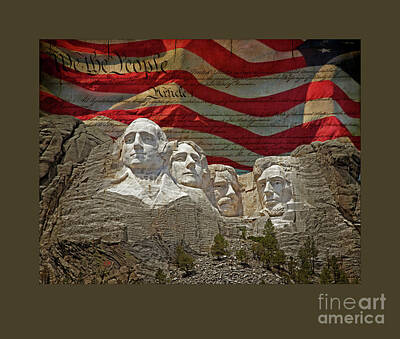 Politicians Photo Royalty Free Images - American Presidents Poster Royalty-Free Image by Lone Palm Studio
