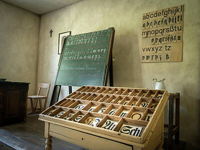 Ships At Sea Royalty Free Images - An old classroom with blackboard and boards with old script Royalty-Free Image by Stefan Rotter