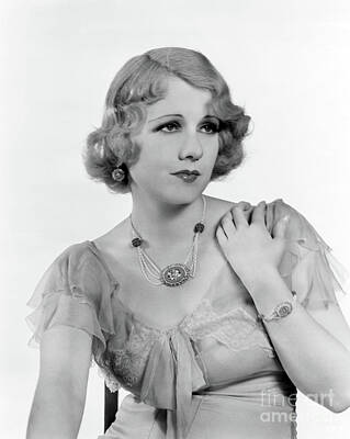 City Scenes Royalty-Free and Rights-Managed Images - Anita Page Modeling Jewelry by Sad Hill - Bizarre Los Angeles Archive