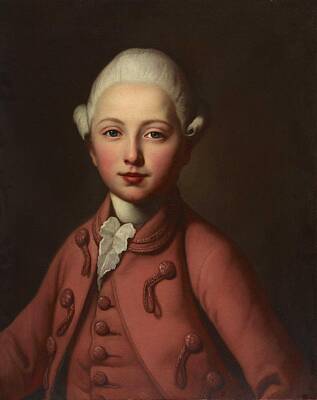 Recently Sold - Portraits Paintings - Anonymous   Portrait of a boy from the von Frisching family  1773  by Celestial Images