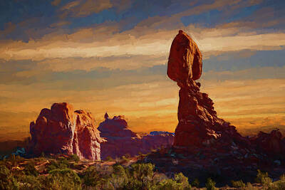 Israeli Flag Rights Managed Images - Arches national Park 200 Royalty-Free Image by Mike Penney