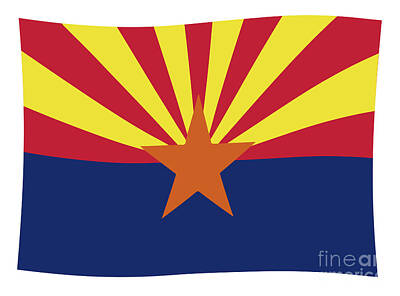 Too Cute For Words - Arizona State Flag Wave by Bigalbaloo Stock