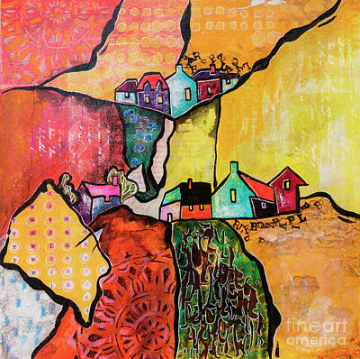 Recently Sold - Mountain Mixed Media - Art Land 4 by Ariadna De Raadt