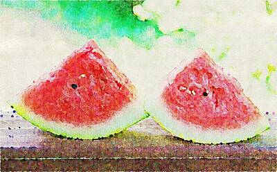 Sewing Machine - Artistic Oh Watermelon by Cathy Lindsey