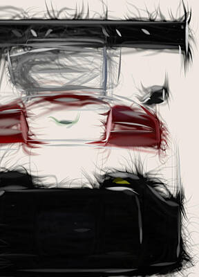 Mother And Child Paintings - Aston Martin V12 Vantage 7047 by CarsToon Concept