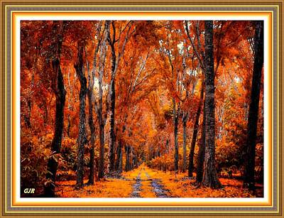 Portraits Digital Art - Autumn Ceders At Hillviewhurst L A S With  Printed Frame. by Gert J Rheeders