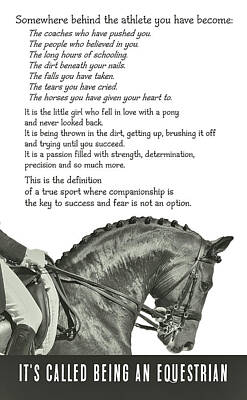 Athletes Photos - BE EQUESTRIAN quote by JAMART Photography