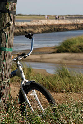 Monochrome Landscapes - Beach bicycle near Provincetown Massachusetts by Nicole Freedman