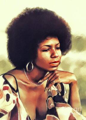 Jazz Painting Royalty Free Images - Betty Wright, Music Legend Royalty-Free Image by Esoterica Art Agency
