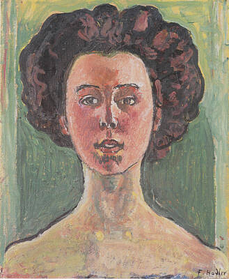 Mother And Child Paintings - Bildnis Gertrud Muller, 1912 by Ferdinand Hodler Paintings