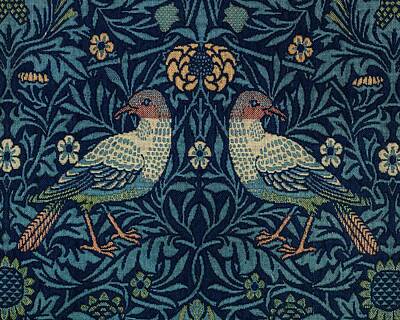 Animals Paintings - Birds by William Morris  1834-1896  3 by Celestial Images