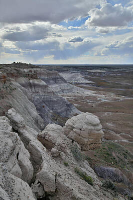 City Lights Rights Managed Images - Blue Mesa Trail in Petrified Forest NP Royalty-Free Image by Ray Mathis