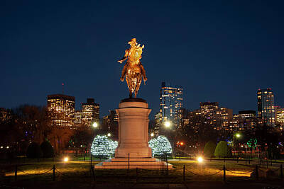 Politicians Photo Royalty Free Images - Boston Public Garden George Washington Statue Royalty-Free Image by Joann Vitali