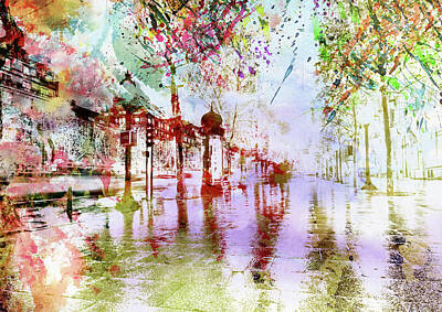 Easter Egg Stories For Children Royalty Free Images - Boulevard in the rain. Royalty-Free Image by Maria Prokopeva