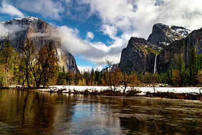 Queen Rights Managed Images - Bridalveil Falls Winter Landscape Royalty-Free Image by Norma Brandsberg