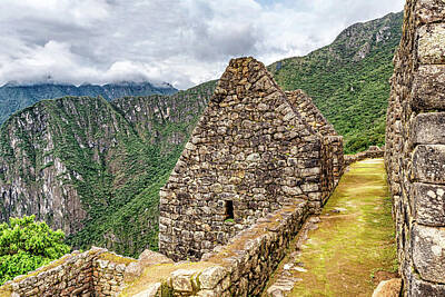 1-war Is Hell - Buildings structure in Incas city of Machu Picchu in Peru. by Marek Poplawski